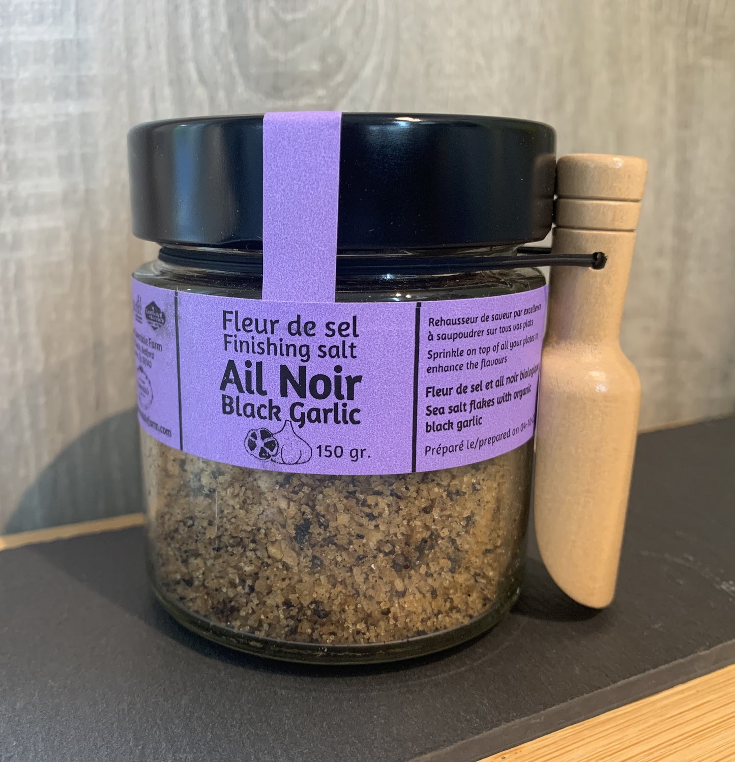 FLEUR DE SEL À L'AIL NOIR - POT